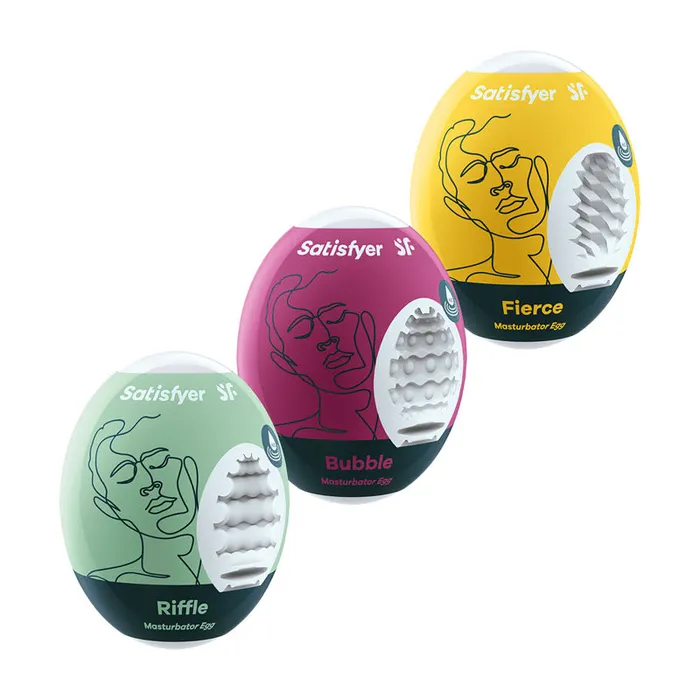 Satisfyer Masturbator Eggs - Mixed 3 Pack #1 - Set of 3 Stroker Sleeves | Satisfyer Male Sex Toys Satisfyer Masturbator Eggs - Mixed 3 Pack #1 - Set of 3 Stroker Sleeves | Satisfyer Male Sex Toys