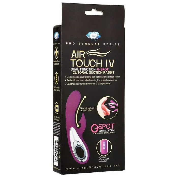 Female Sex Toys Cloud 9 Cloud 9 Pro Sensual Air Touch Iv G Spot Dual Function Clitoral Suction Rabbit