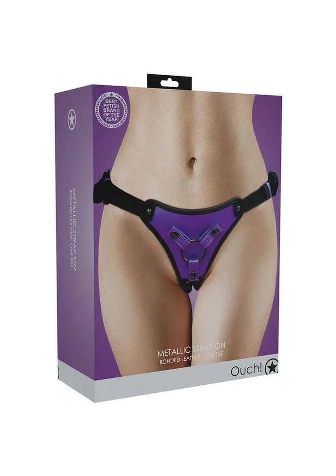 Female Sex Toys Ouch Ouch StrapOn Harness Metallic