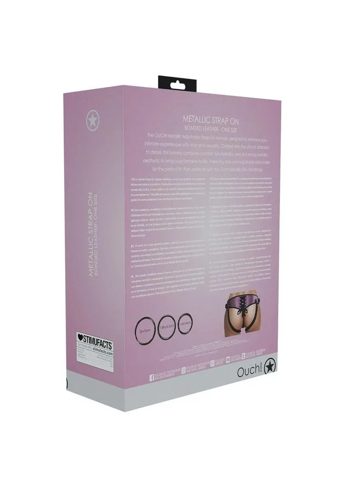 Female Sex Toys Ouch Ouch StrapOn Harness Metallic