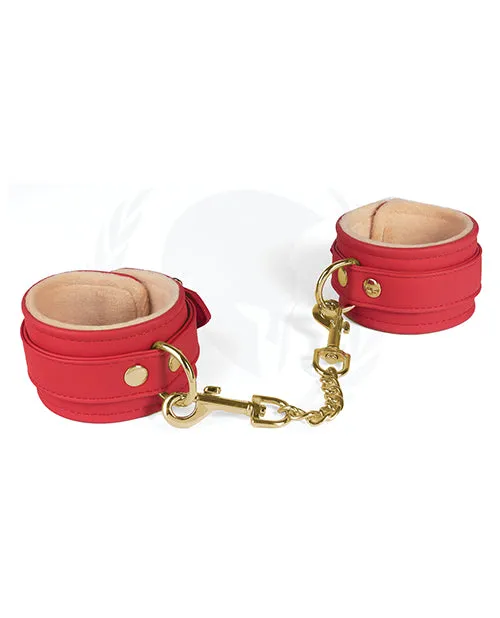 Spartacus Couples Spartacus Pu Ankle Cuffs Wplush Lining