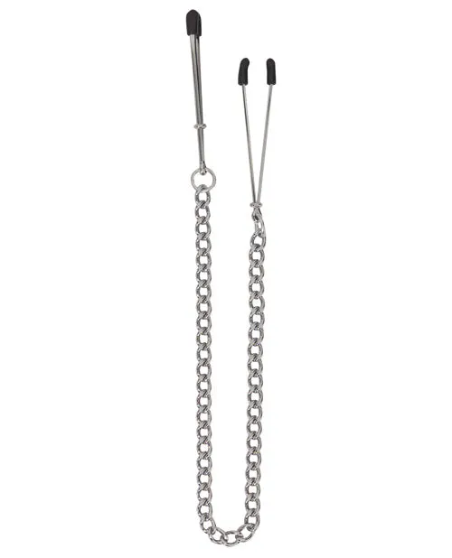 Spartacus Male Sex Toys Spartacus Adjustable Tweezer Clamps wLink Chain