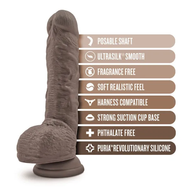 Blush Novelties Female Sex Toys Dr Skin Dr Mason 9in Dildo W Suction Chocolate