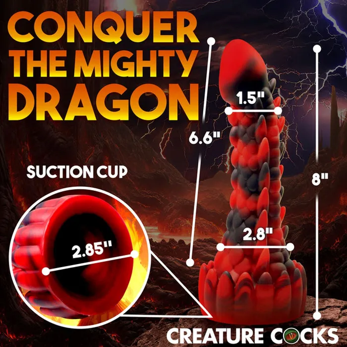 XR Brands Dildos Creature Cocks Demon Rising Scaly Dragon Silicone Dildo XR Brands Dildos Creature Cocks Demon Rising Scaly Dragon Silicone Dildo