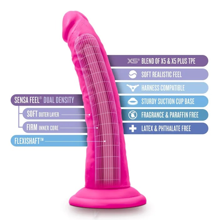 Dildos Blush Novelties Au Naturel Bold Jack 7 Inch Dildo Pink Dildos Blush Novelties Au Naturel Bold Jack 7 Inch Dildo Pink