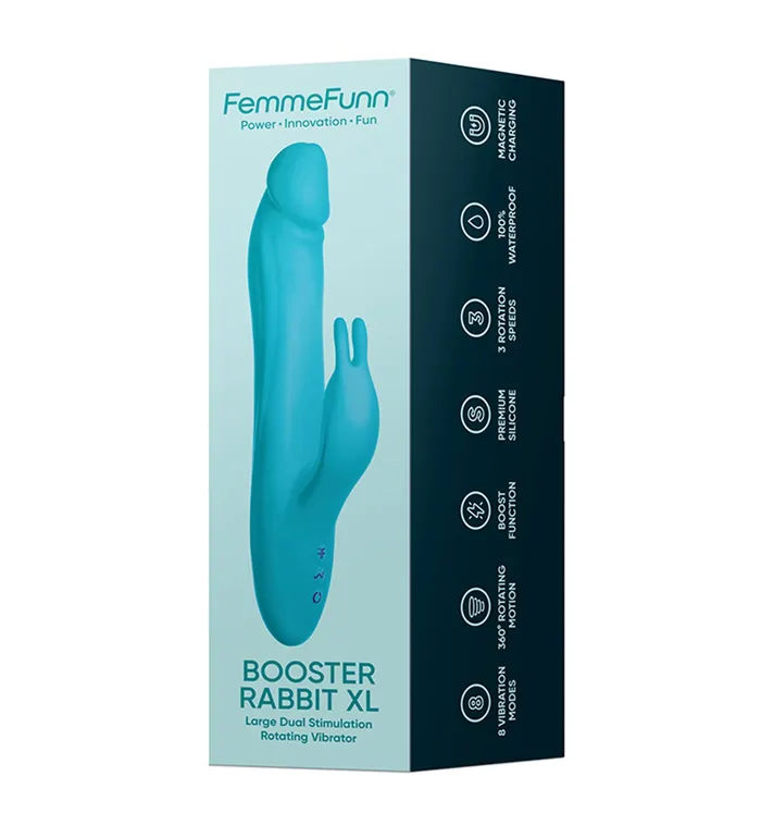 Femme Funn Vibrators Booster Rabbit XL Turquoise Femme Funn Vibrators Booster Rabbit XL Turquoise