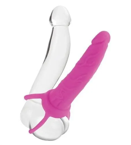 Vibrators CalExotics Silicone Love Rider Dual Penetrator Pink Vibrators CalExotics Silicone Love Rider Dual Penetrator Pink
