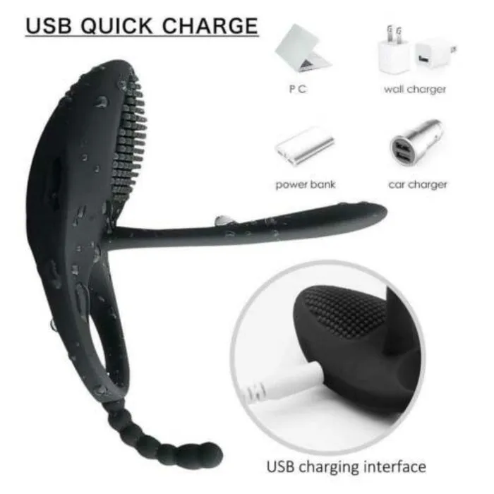 Male Sex Toys Javaughn69ways Rechargeable Silicone Cock Rings Enhancer Clit Anal Stimulation
