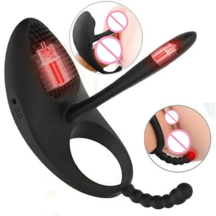 Male Sex Toys Javaughn69ways Rechargeable Silicone Cock Rings Enhancer Clit Anal Stimulation