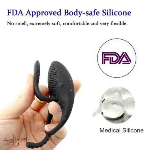 Male Sex Toys Javaughn69ways Rechargeable Silicone Cock Rings Enhancer Clit Anal Stimulation