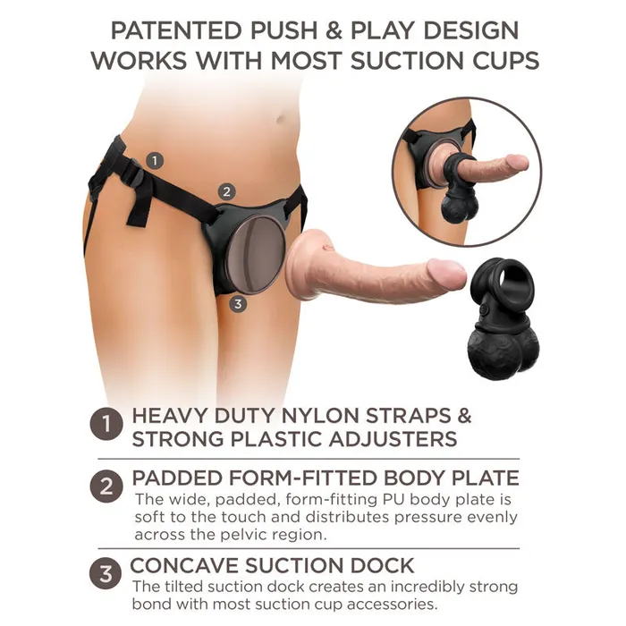 Female Sex Toys Pipedream King Cock Elite Ultimate Vibrating Silicone Body Dock Kit Female Sex Toys Pipedream King Cock Elite Ultimate Vibrating Silicone Body Dock Kit