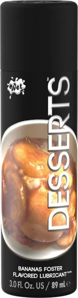 Wet Lube Vibrators Wet Desserts Bananas Foster 3 Oz